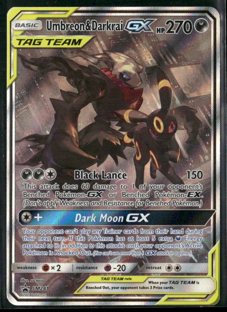 2020 Pokemon Sun & Moon Promo Umbreon & Darkrai GX SM241 