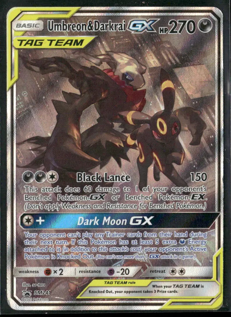 2020 Pokemon Sun & Moon Promo Umbreon & Darkrai GX SM241 MP 