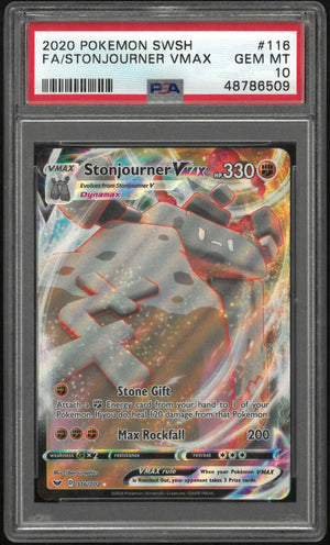 2020 Pokemon Sword & Shield 116/202 Stonjourner Vmax PSA 10 