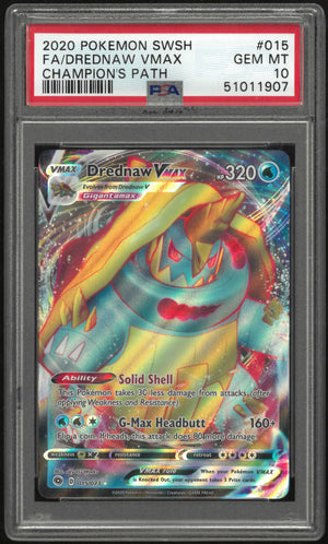 2020 Pokemon Sword & Shield Champion's Path 15/73 Drednaw Vmax  PSA 10 