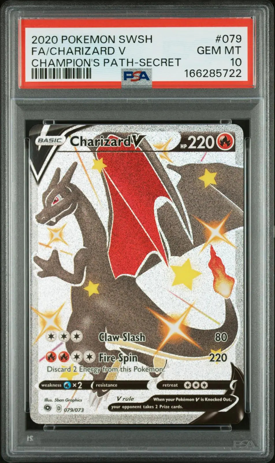 2020 Pokemon Sword & Shield Champion's Path Secret 79/73 PSA 10 
