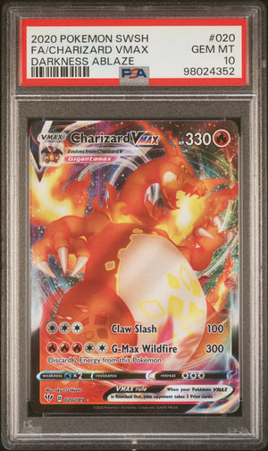 2020 Pokemon Sword & Shield Darkness Ablaze Charizard Vmax 020/189 PSA 10 