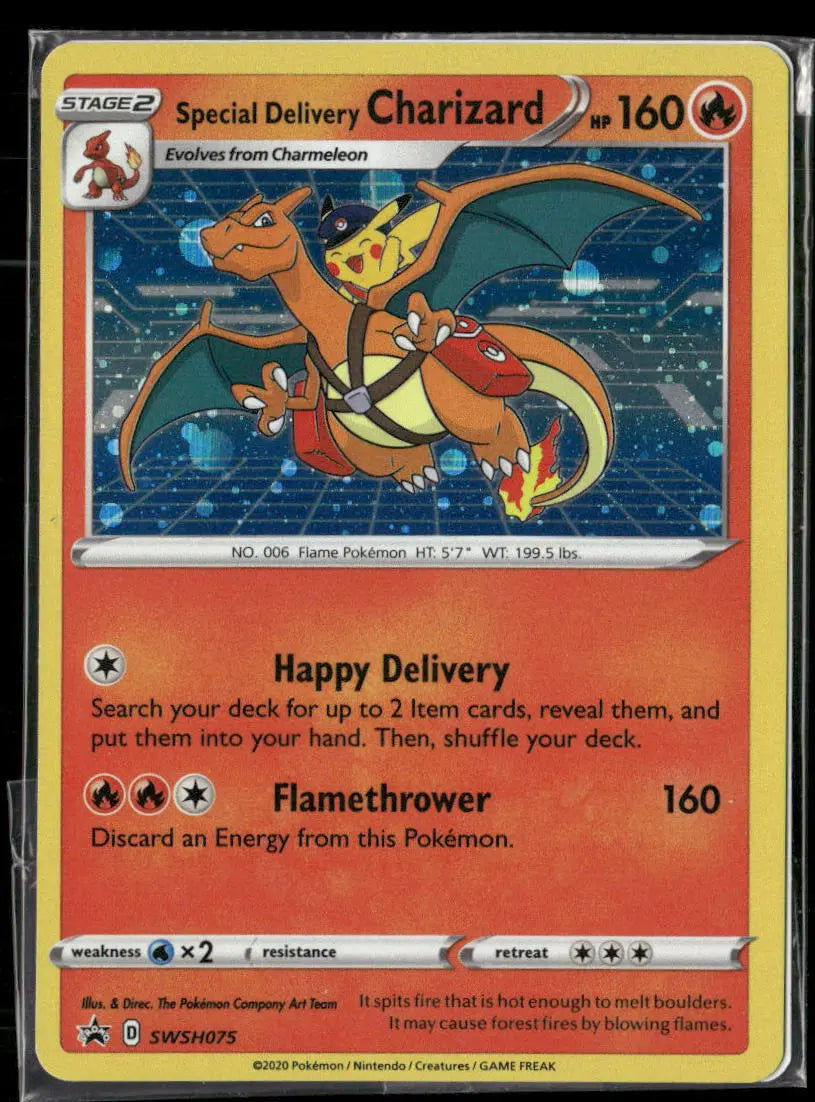 2020 Pokemon Sword & Shield Promo Special Delivery Charizard SWSH075 