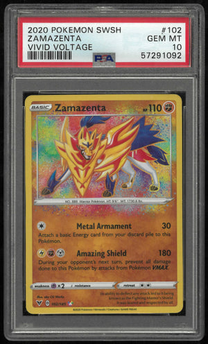 2020 Pokemon Sword & Shield Vivid Voltage #102 Zamazenta PSA 10 