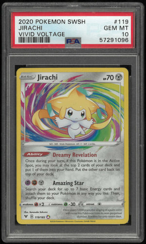 2020 Pokemon Sword & Shield Vivid Voltage #119 Jirachi PSA 10 