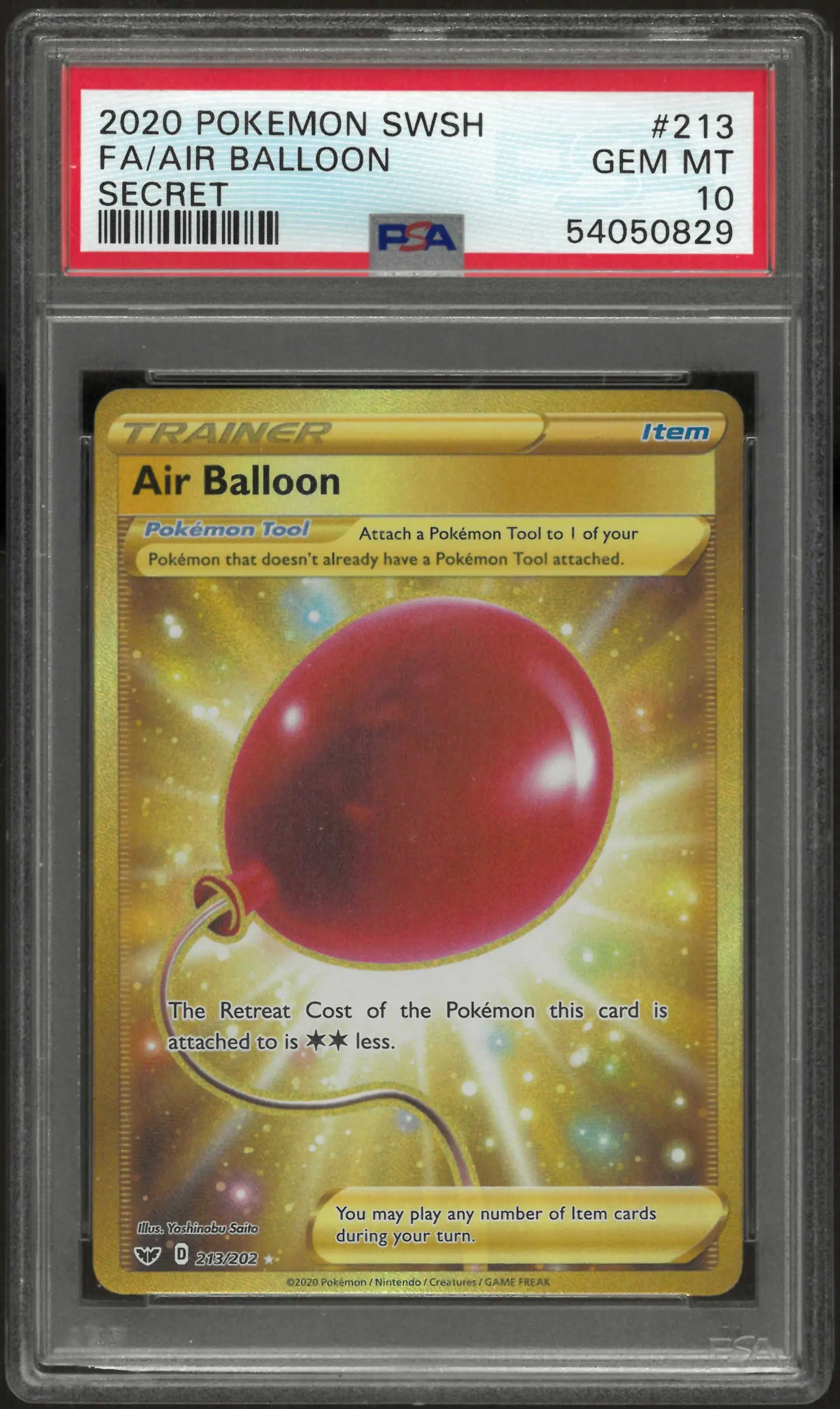 2020 Pokemon Sword & Shield #213 Fa Air Balloon Secret PSA 10 