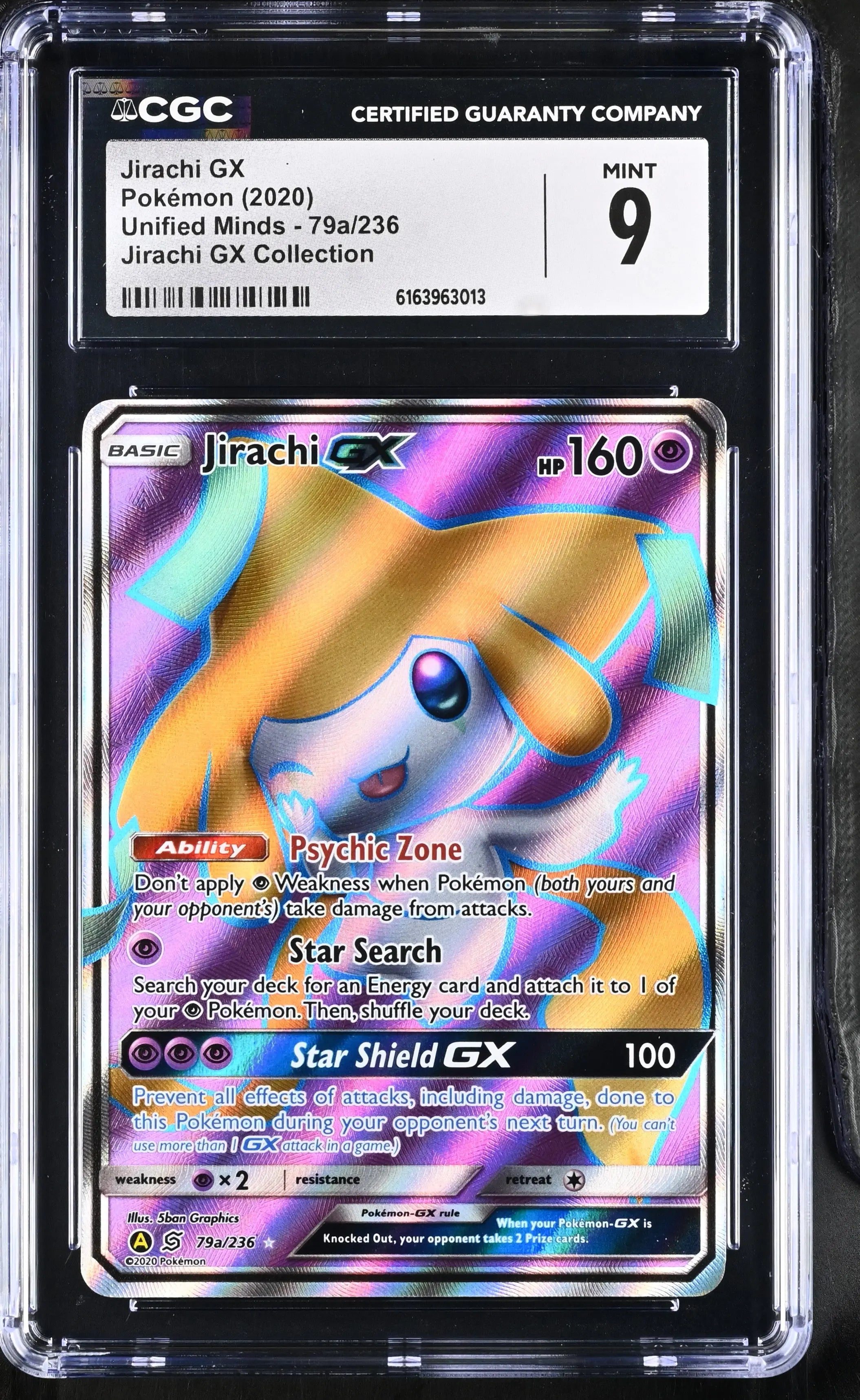 2020 Pokemon Unified Minds Jirachi GX 79a/236 CGC 9 