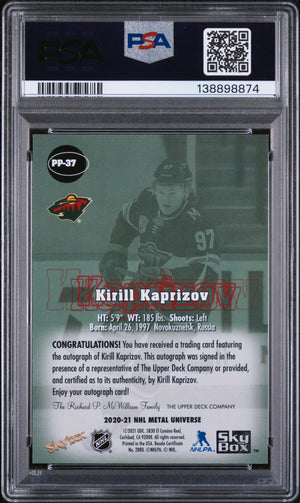 2020 Skybox Metal Universe Skybox Premium Prospects Kirill Kaprizov  PSA 9 