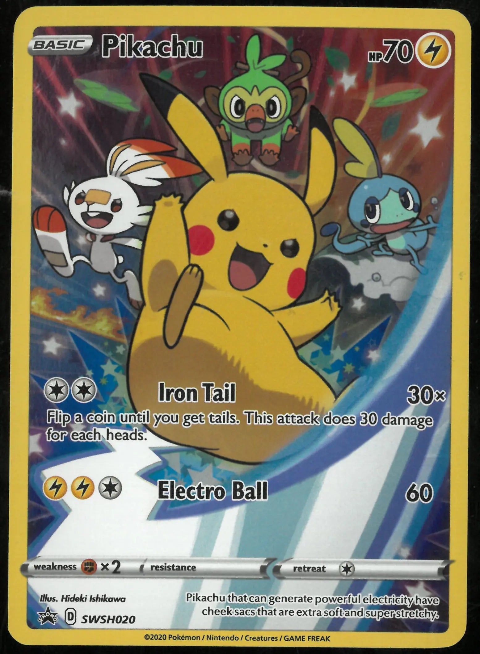 2020 Sword & Shield Promo Pikachu SWSH020 