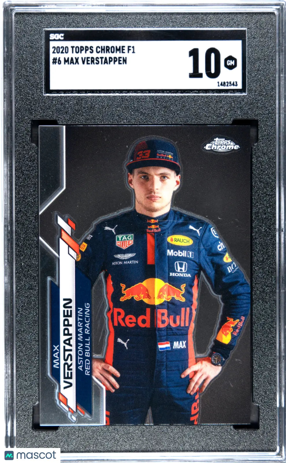 2020 Topps Chrome F1 Max Verstappen #6 SGC 10 