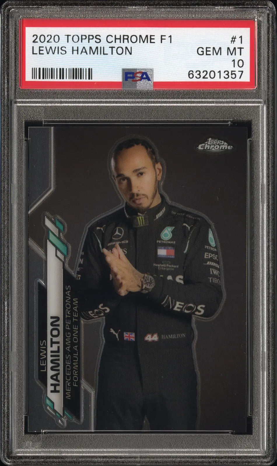 2020 Topps Chrome Formula 1 Lewis Hamilton PSA 10 (A) 