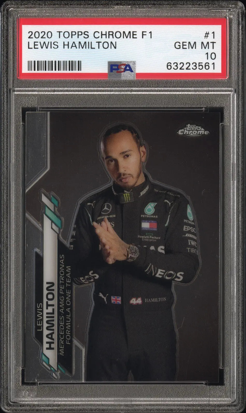 2020 Topps Chrome Formula 1 Lewis Hamilton PSA 10 (B) 