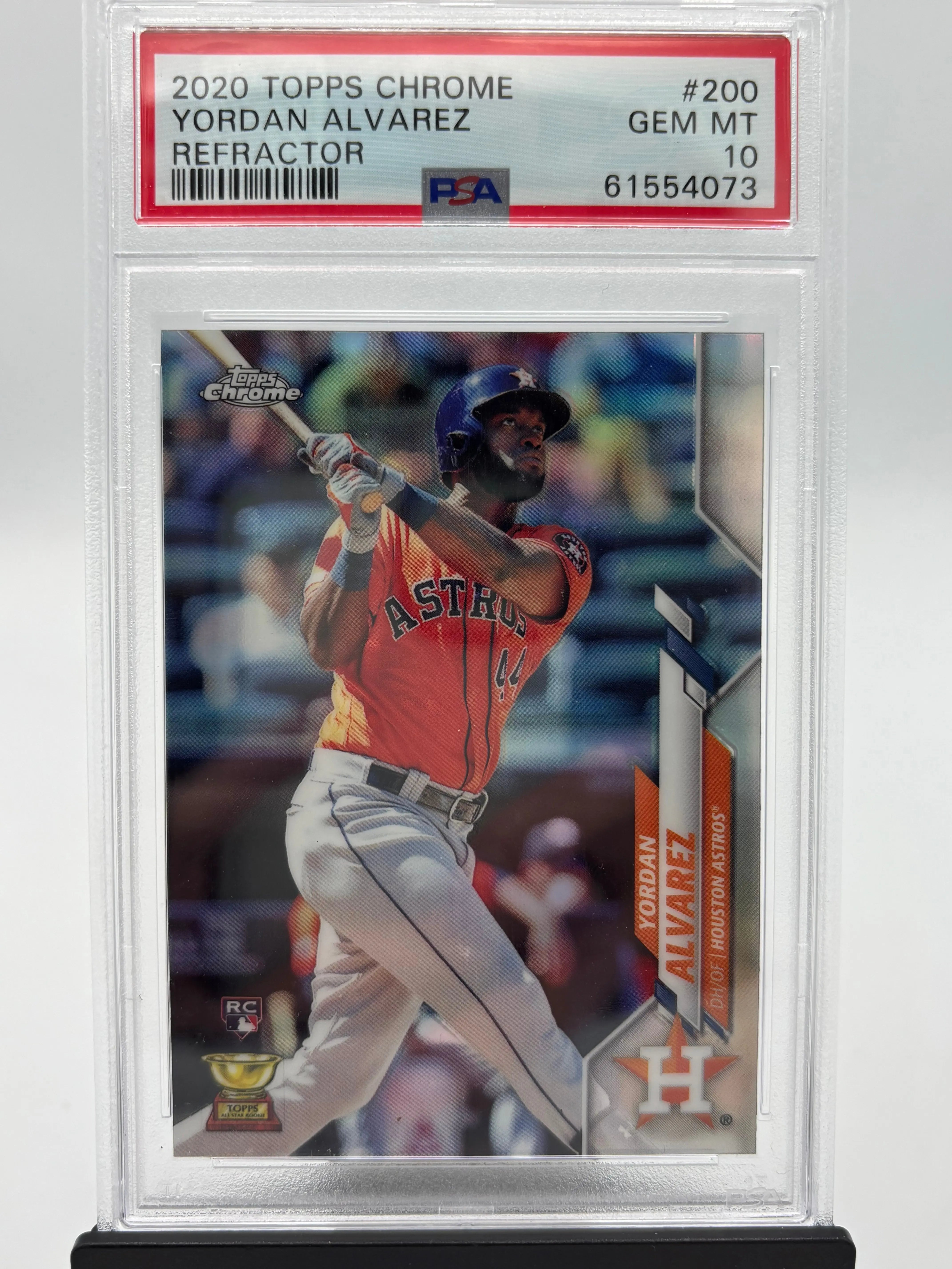 2020 Topps Chrome Rookie Yordan Alvarez Refractor RC PSA 10 