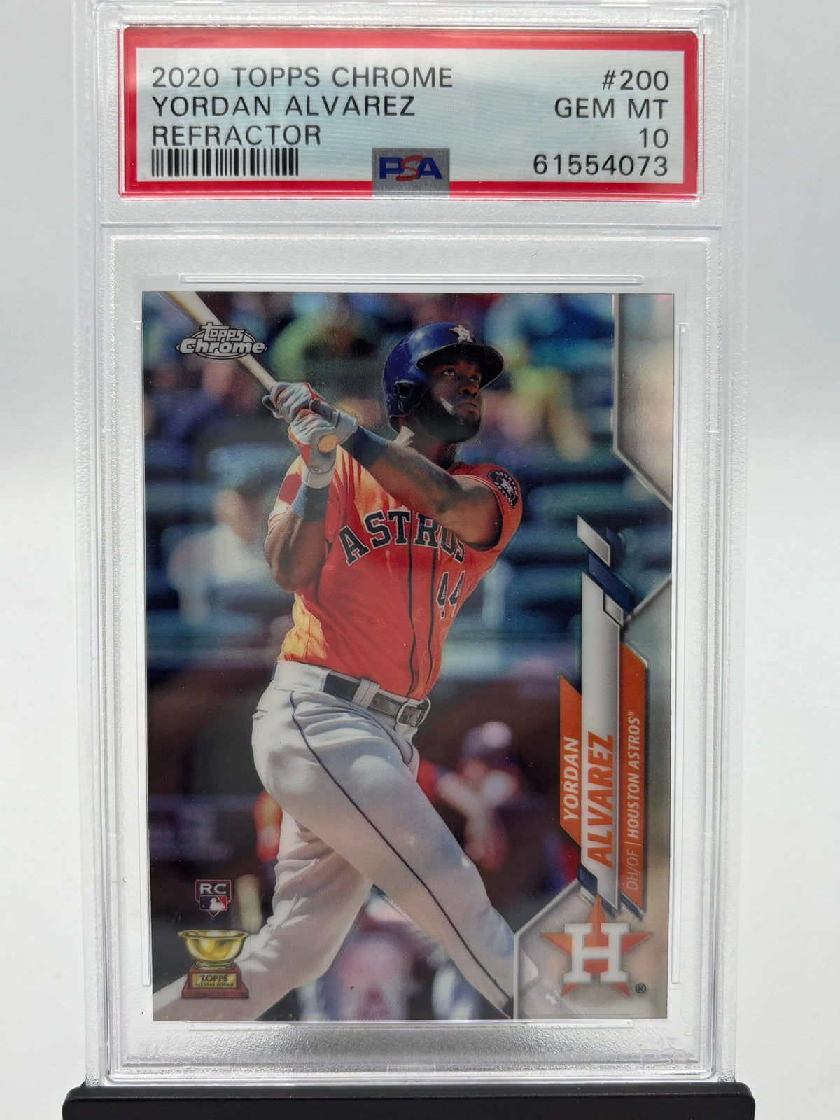 2020 Topps Chrome Rookie Yordan Alvarez Refractor RC PSA 10 