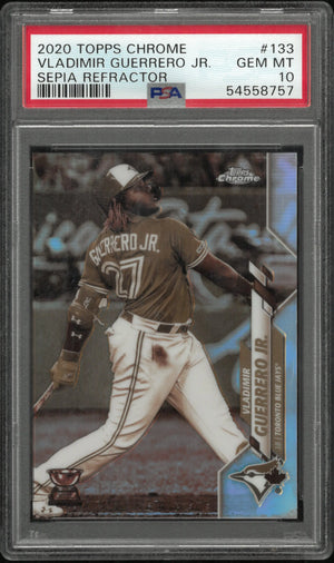 2020 Topps Chrome Sepia Refractor Vladimir Guerrero JR. PSA 10 