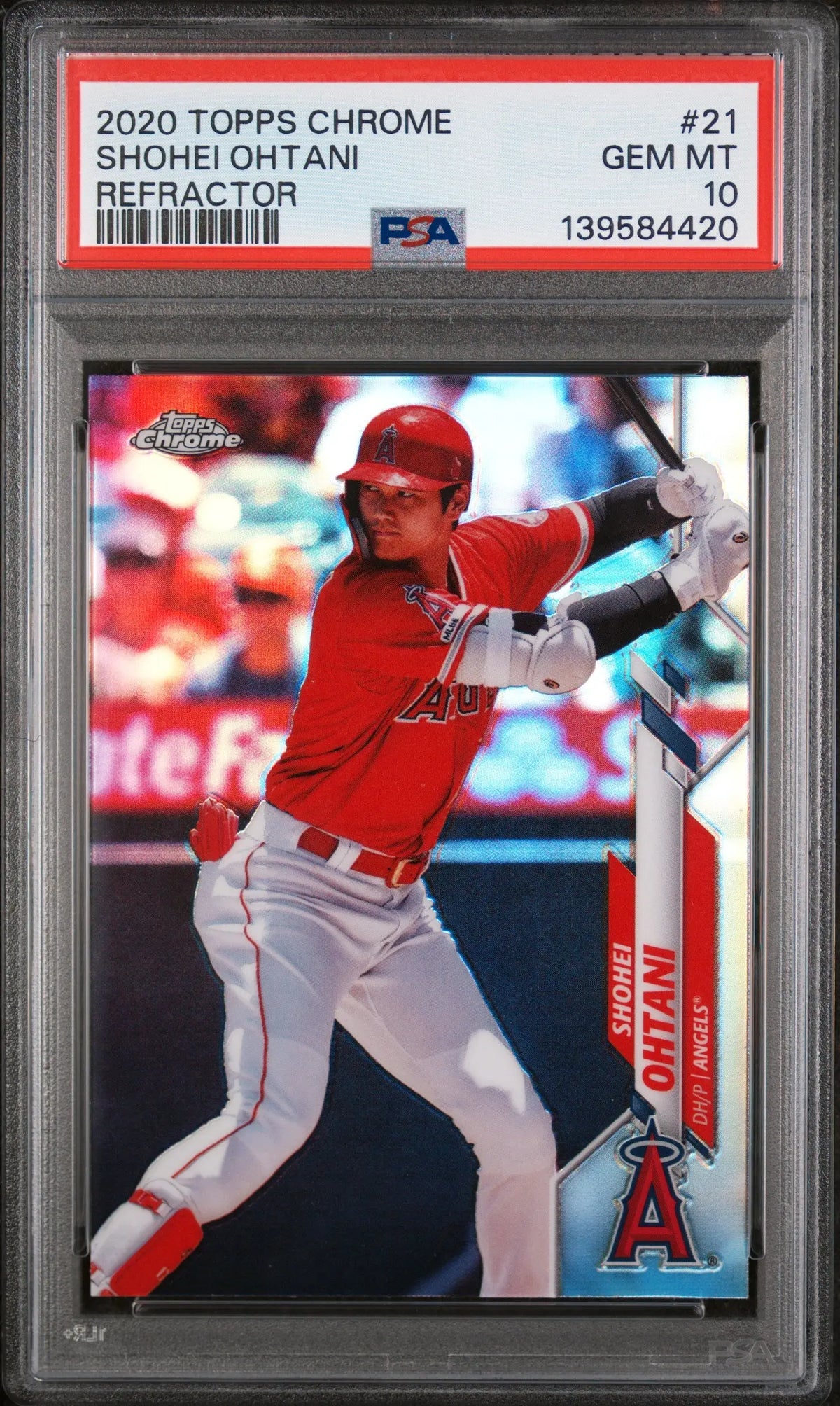 2020 Topps Chrome Shohei Ohtani Refractor PSA 10 