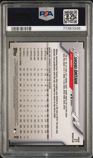 2020 Topps Chrome Shohei Ohtani #21 Pink Refractor PSA 9 