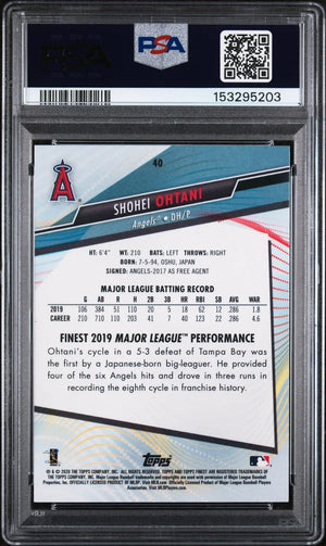 2020 Topps Finest Shohei Ohtani PSA 10 