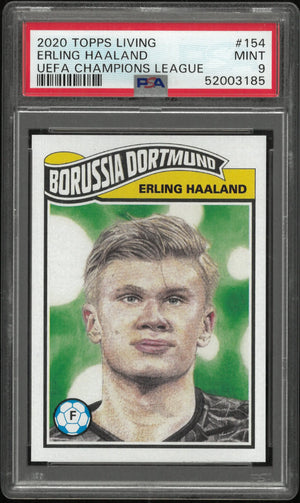 2020 Topps Living UEFA Champions League Erling Haaland #154 PSA 9 