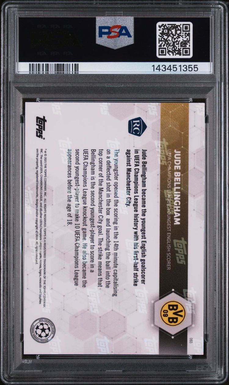 2020 Topps Now UEFA Champions League Jude Bellingham RC Rookie PSA 10 