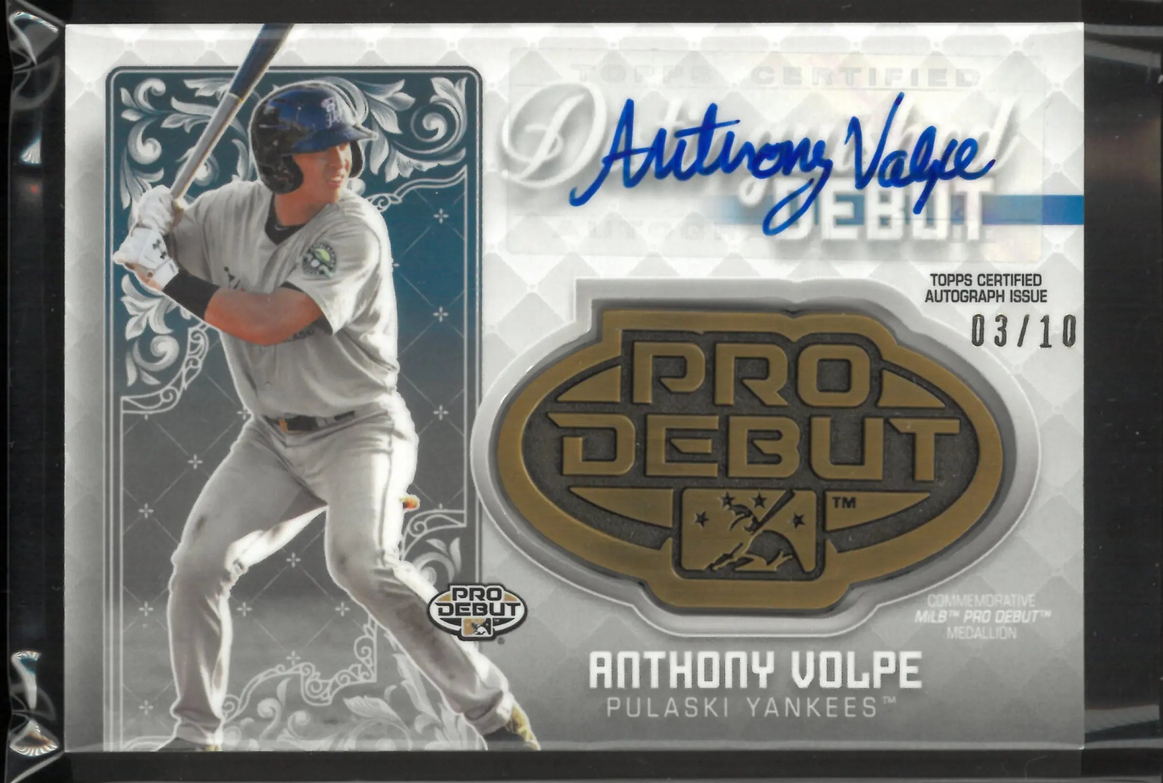 2020 Topps Pro Debut Medallion Rookie Autograph Anthony Volpe Auto /10 RC 