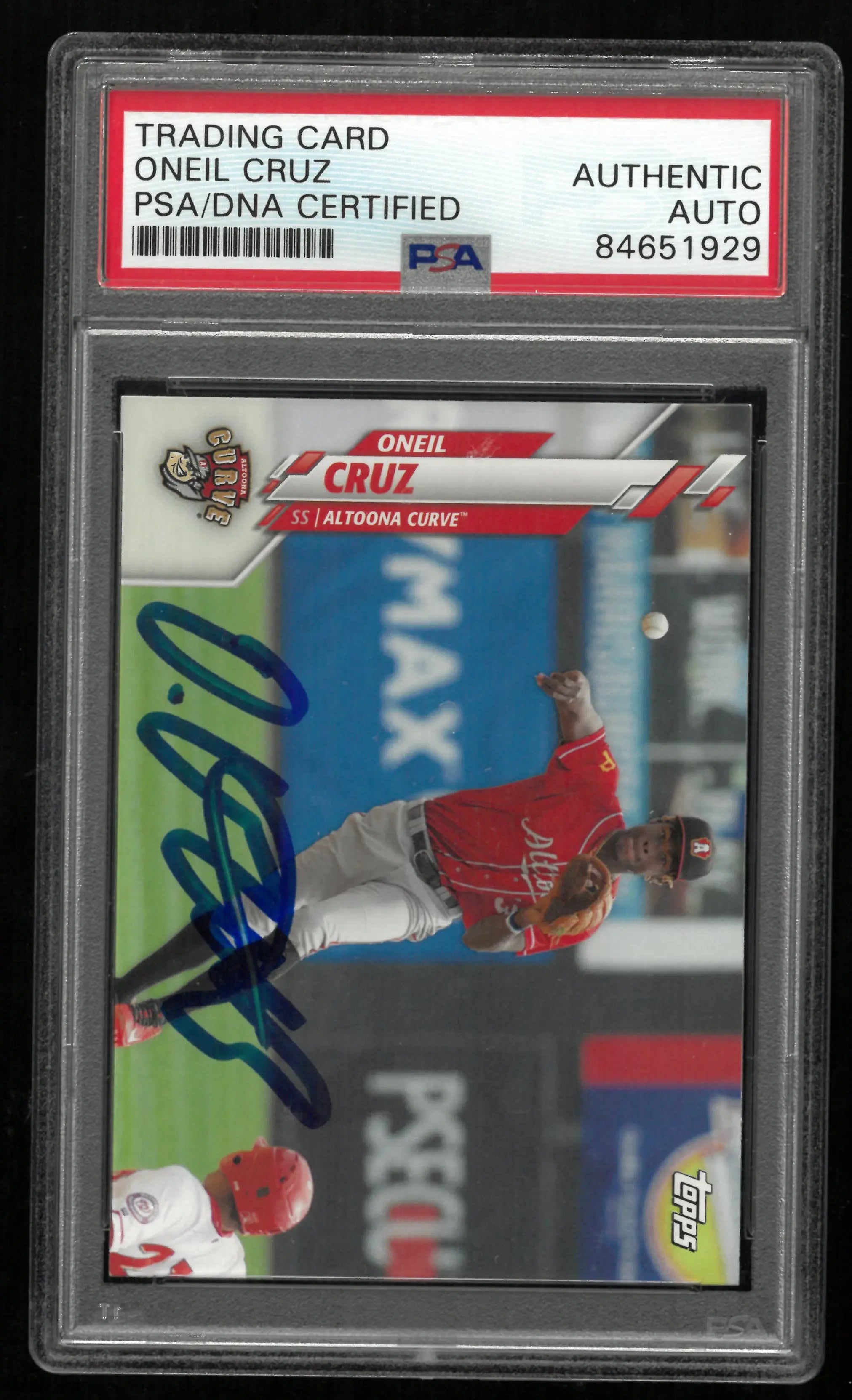 2020 Topps Pro Debut Rookie Oneil Cruz Autograph Auto RC PSA Authentic Auto 
