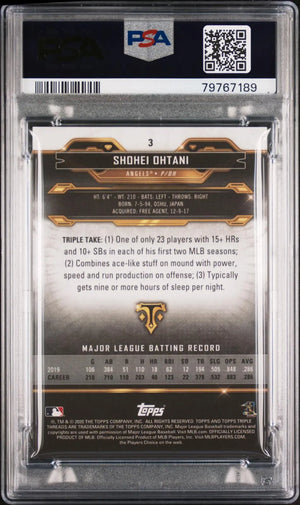 2020 Topps Triple Threads Shohei Ohtani Amethyst /299 PSA 7 