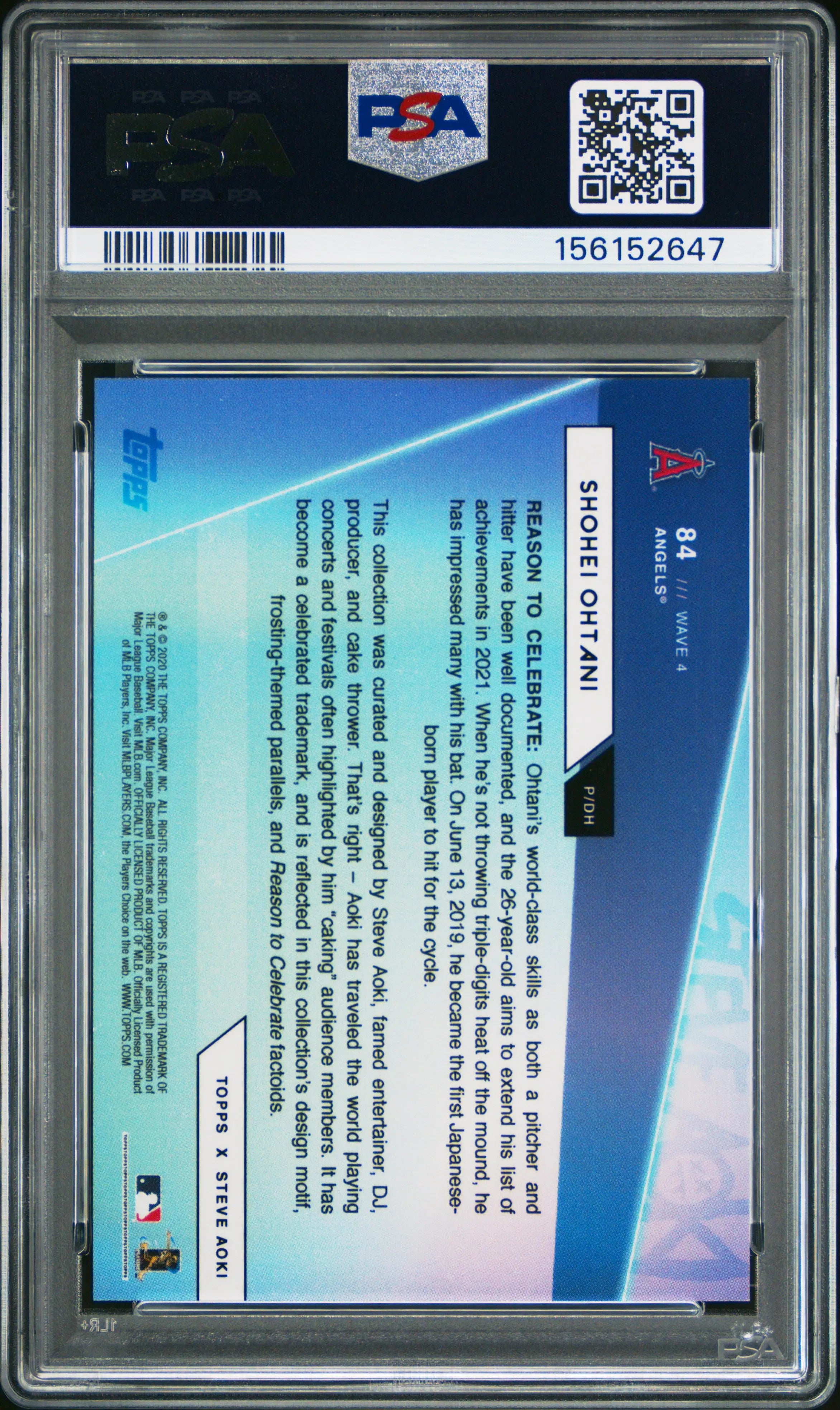 2020 Topps X Steve Aoki Shohei Ohtani #84 PSA 10 
