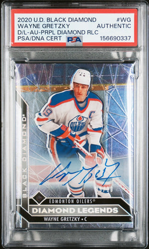 2020 UD Black Diamond Diamond Legends Wayne Gretzky Autograph Auto /10 PSA Auth 