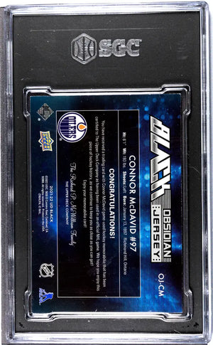 2020 UD The Cup Chemical Composition Patch Autograph Connor McDavid /15 SGC 8 