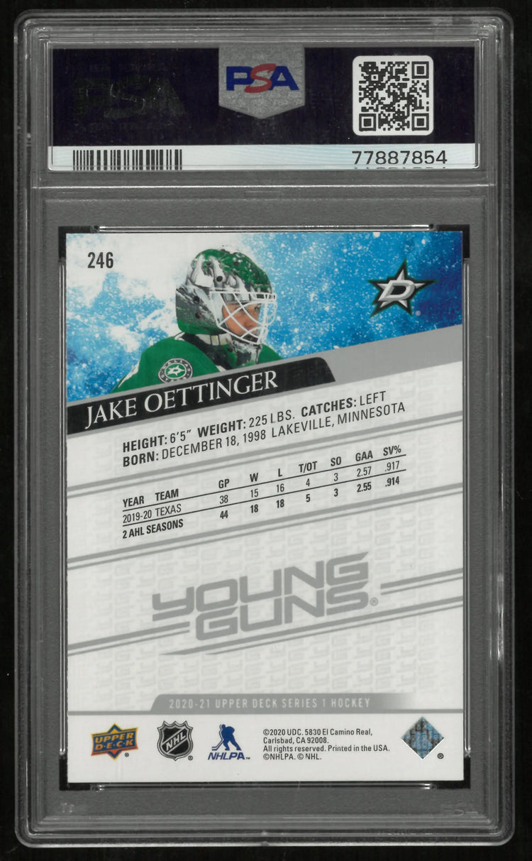 2020 Upper Deck Jake Oettinger #246 PSA 9 