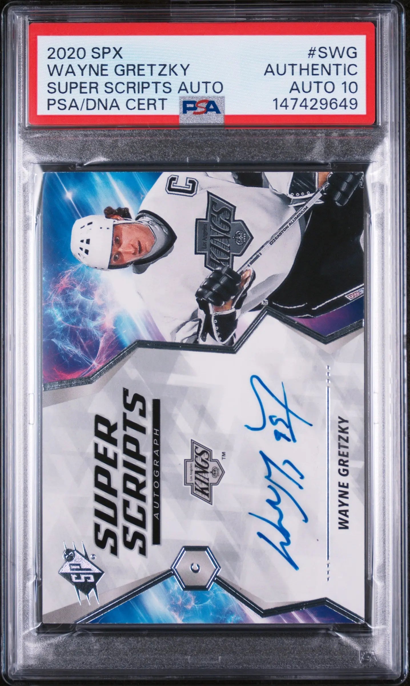 2020 Upper Deck SPX Super Scripts Autograph Wayne Gretzky Auto PSA Auth Auto 10 
