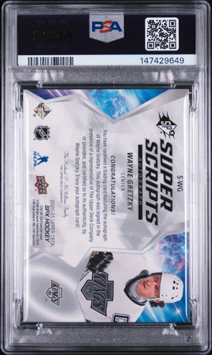 2020 Upper Deck SPX Super Scripts Autograph Wayne Gretzky Auto PSA Auth Auto 10 