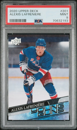 2020 Upper Deck Series 1 Young Guns Rookie Alexis Lafreniere RC PSA 9 