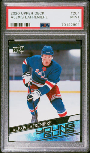 2020 Upper Deck Series 1 Young Guns Rookie Alexis Lafreniere RC PSA 9 