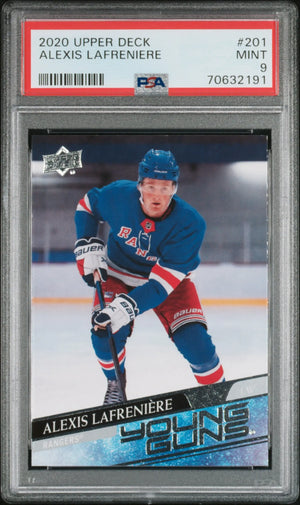 2020 Upper Deck Series 1 Young Guns Rookie Alexis Lafreniere RC PSA 9 