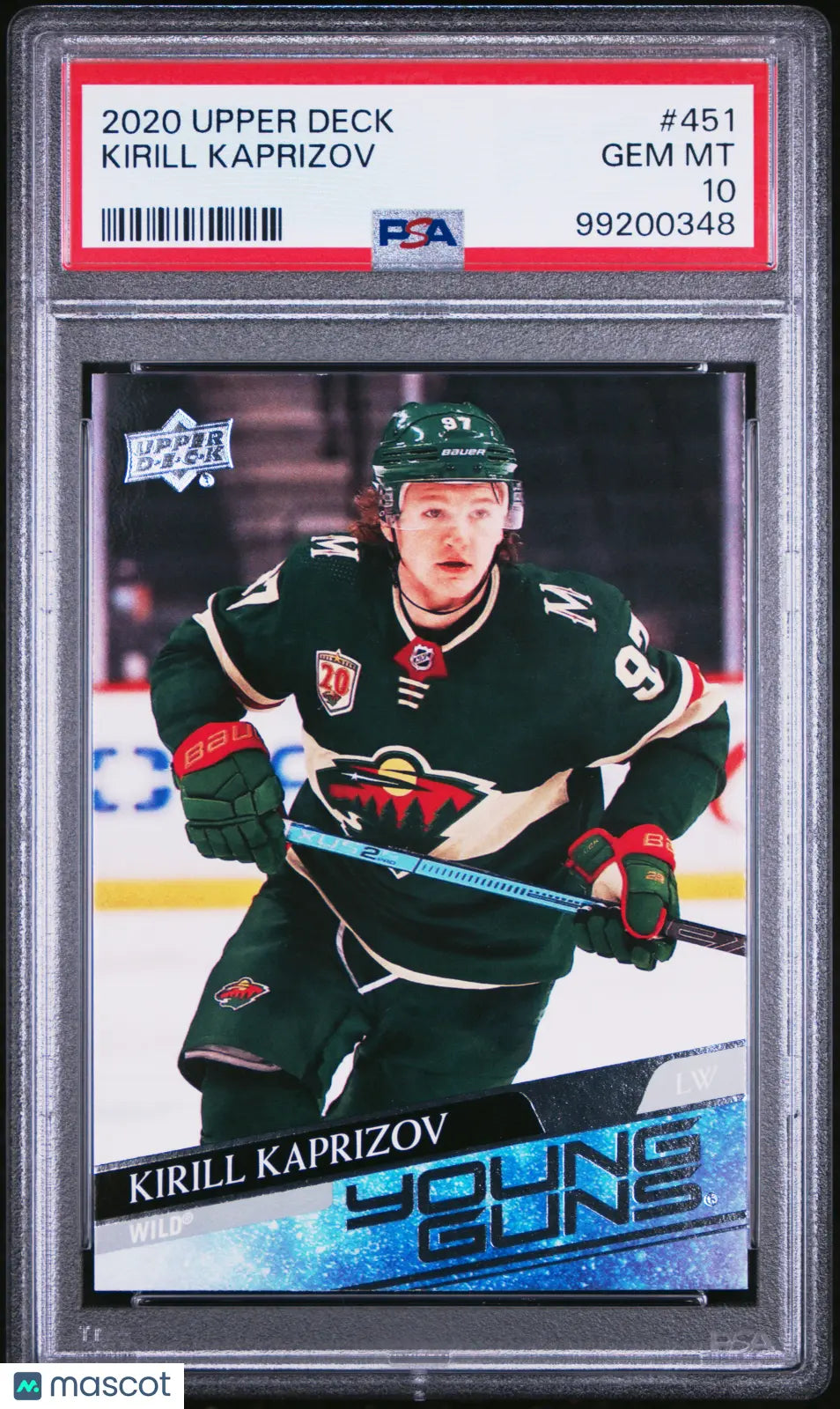 2020 Upper Deck Series 2 Young Guns Rookie Kirill Kaprizov RC PSA 10 