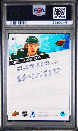 2020 Upper Deck Series 2 Young Guns Rookie Kirill Kaprizov RC PSA 10 