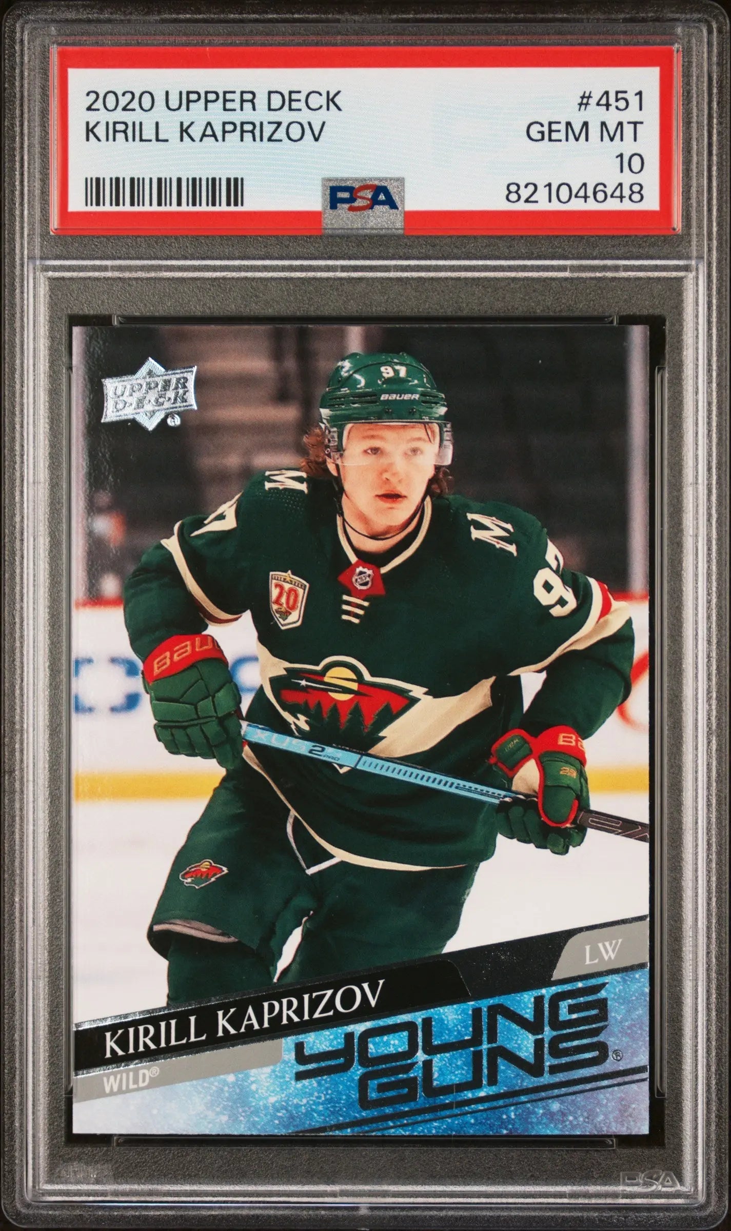 2020 Upper Deck Series 2 Young Guns Rookie Kirill Kaprizov RC PSA 10 