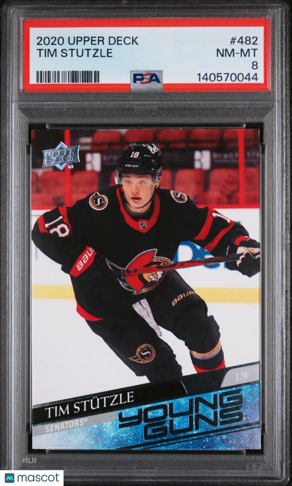 2020 Upper Deck Series 2 Young Guns Rookie Tim Stutzle RC PSA 8 