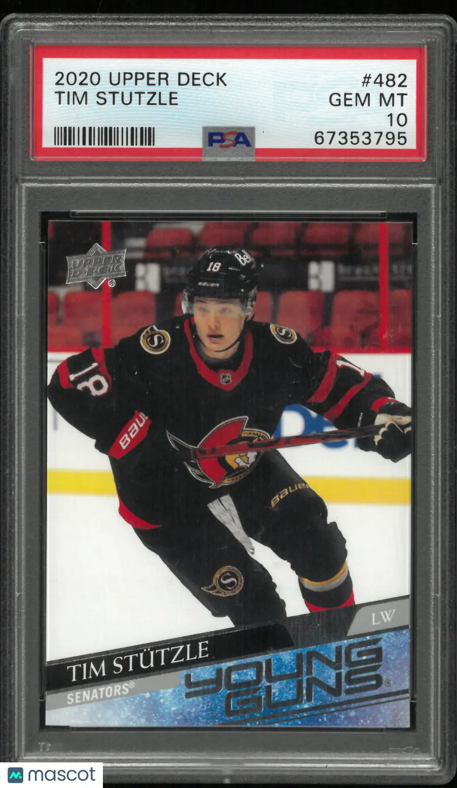 2020 Upper Deck Tim Stutzle #482 PSA 10 