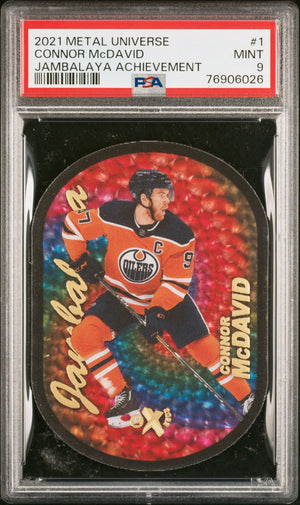 2021-2022 Skybox Metal Universe Jambalaya Achievement Connor McDavid PSA 9 