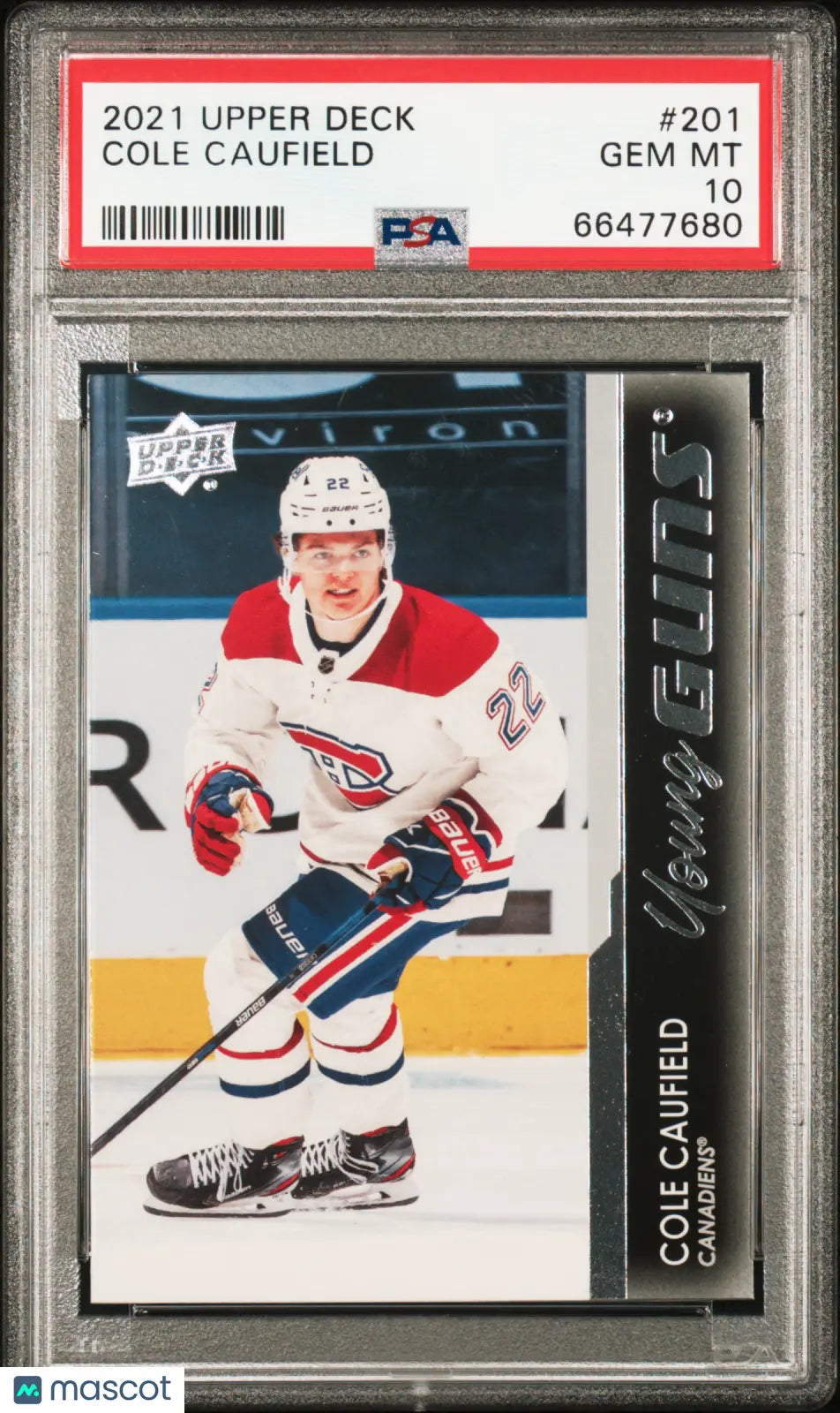 2021-2022 Upper Deck Cole Caufield #201 PSA 10 