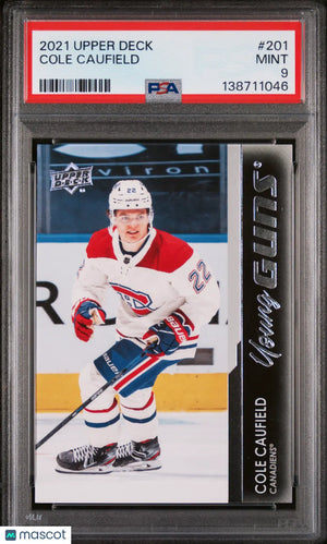 2021-2022 Upper Deck Cole Caufield #201 PSA 9 