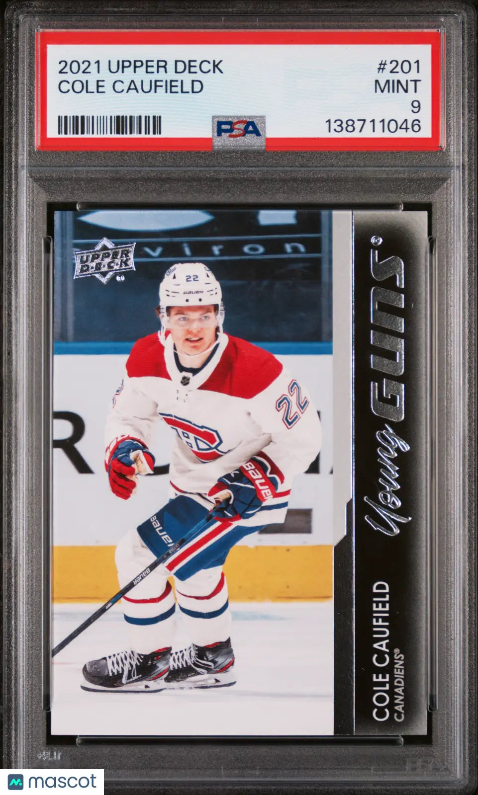 2021-2022 Upper Deck Cole Caufield #201 PSA 9 