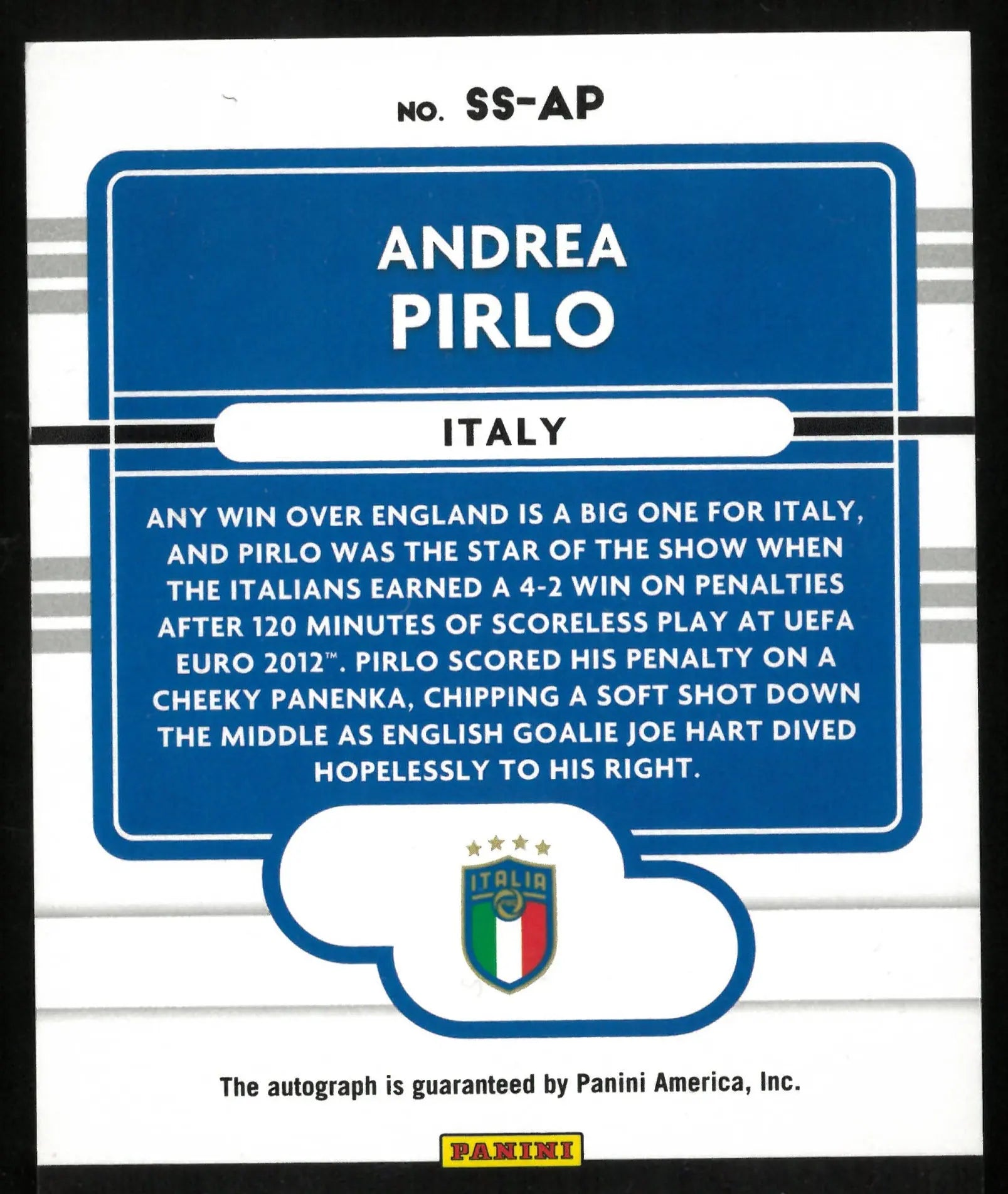 2021-22 Donruss Soccer Andrea Pirlo Gold Signature Series Auto /10 