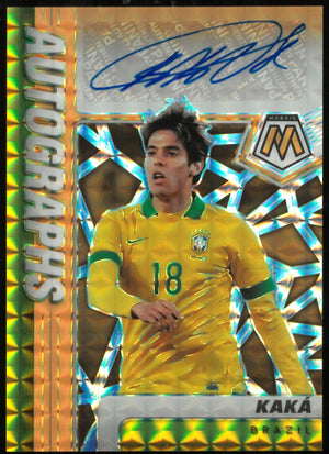 2021-22 Mosaic FIFA Road To World Cup Kaka Gold Orange Auto Autograph /50 