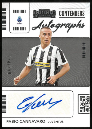 2021-22 Panini Chronicles Contenders Serie A Soccer Contenders Auto Fabio Cannavaro /500 