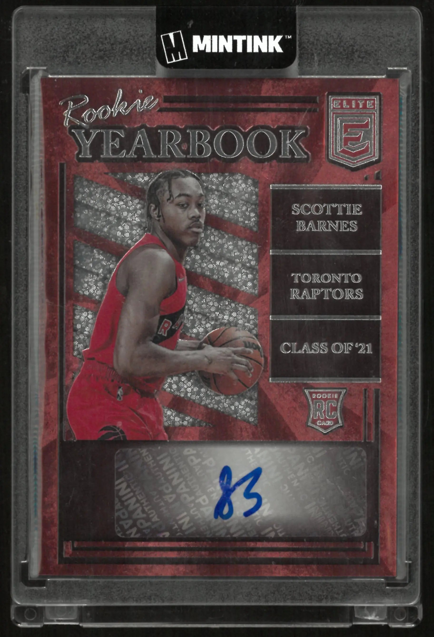 2021-22 Panini Donruss Elite Rookie Yearbook Scottie Barnes RC Autograph 