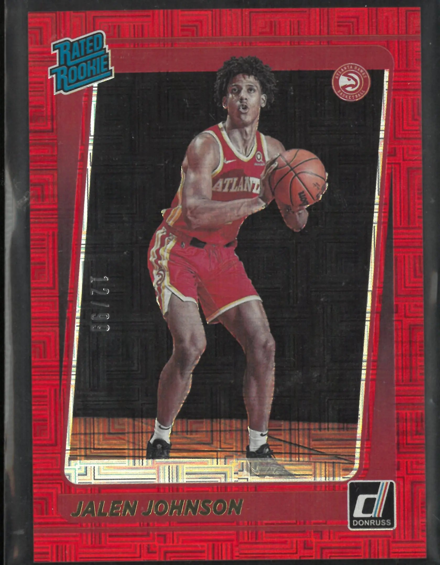 2021-22 Panini Donruss Rated Rookie Jalen Johnson Red Choice /99 